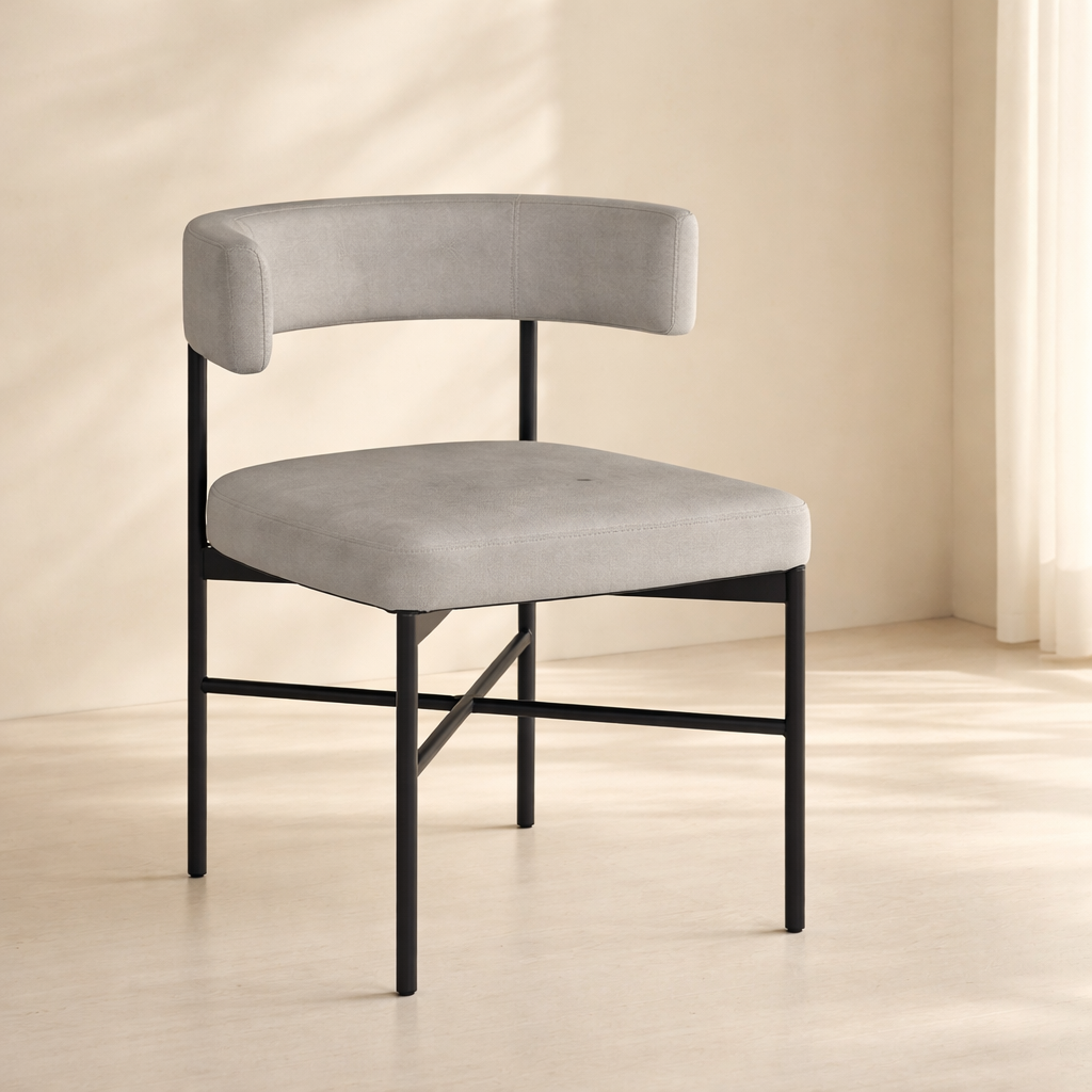 Rivage Linen Textured Fabric Upholstered Dining Chair (set of 2)