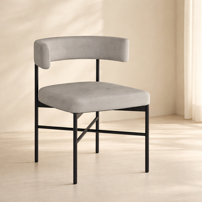 Rivage Linen Textured Fabric Upholstered Dining Chair (set of 2)