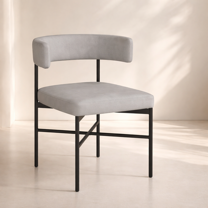 Rivage Linen Textured Fabric Upholstered Dining Chair (set of 2)