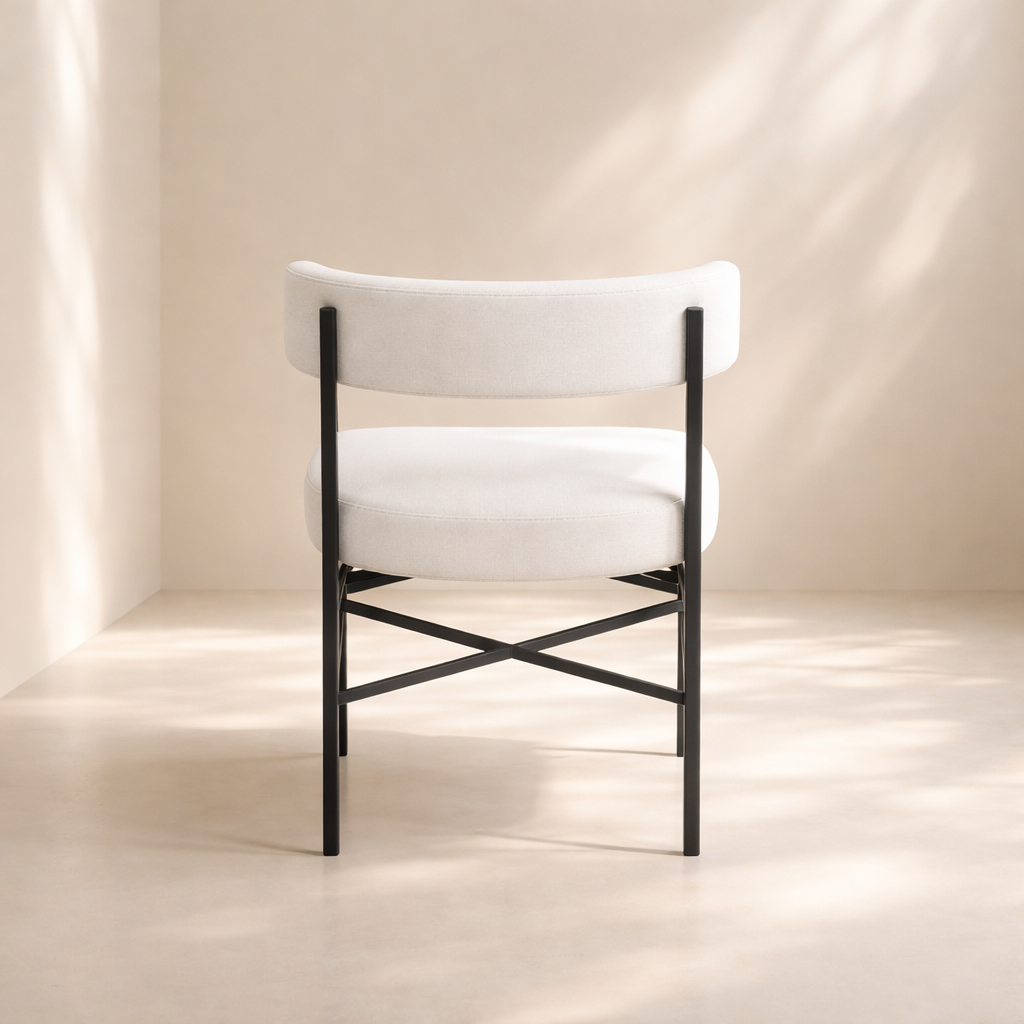 Rivage Linen Textured Fabric Upholstered Dining Chair (set of 2)