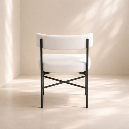 Rivage Linen Textured Fabric Upholstered Dining Chair (set of 2)