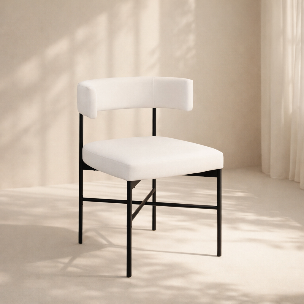 Rivage Linen Textured Fabric Upholstered Dining Chair (set of 2)