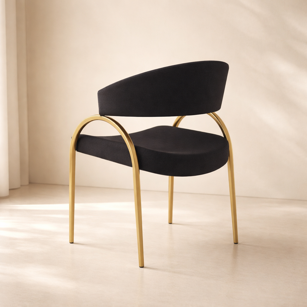 Privet Linen Textured Fabric Upholstered Dining Chair (set of 2)