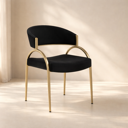 Privet Linen Textured Fabric Upholstered Dining Chair (set of 2)