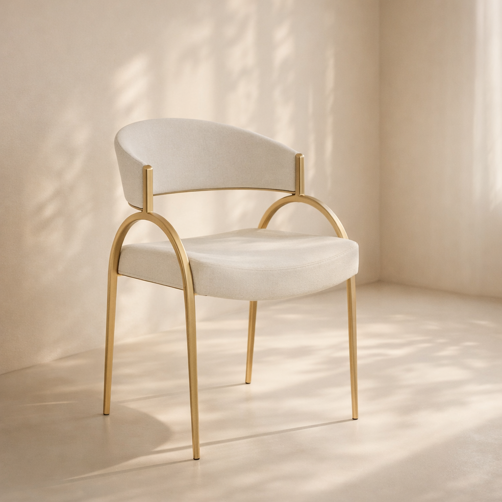 Privet Linen Textured Fabric Upholstered Dining Chair (set of 2)