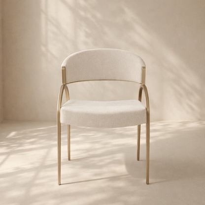 Privet Linen Textured Fabric Upholstered Dining Chair (set of 2)