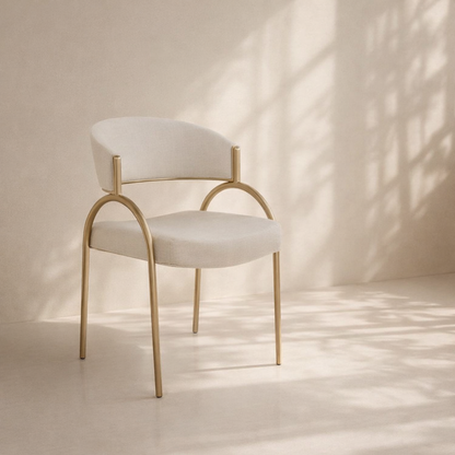 Privet Linen Textured Fabric Upholstered Dining Chair (set of 2)