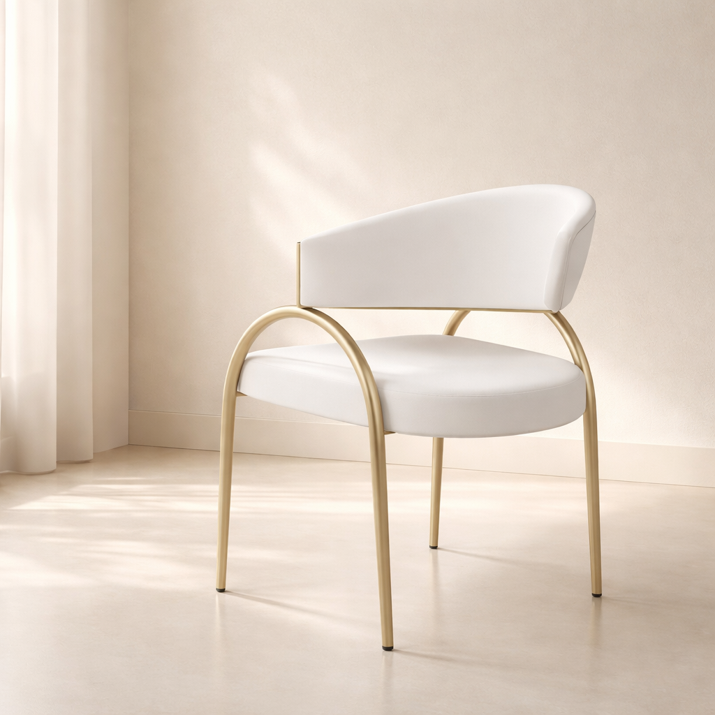 Privet Linen Textured Fabric Upholstered Dining Chair (set of 2)