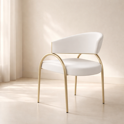 Privet Linen Textured Fabric Upholstered Dining Chair (set of 2)