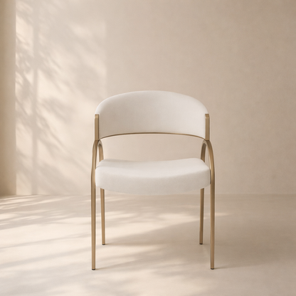 Privet Linen Textured Fabric Upholstered Dining Chair (set of 2)