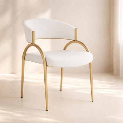 Privet Linen Textured Fabric Upholstered Dining Chair (set of 2)