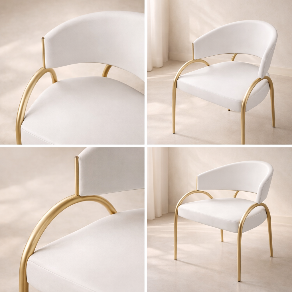 Privet Linen Textured Fabric Upholstered Dining Chair (set of 2)