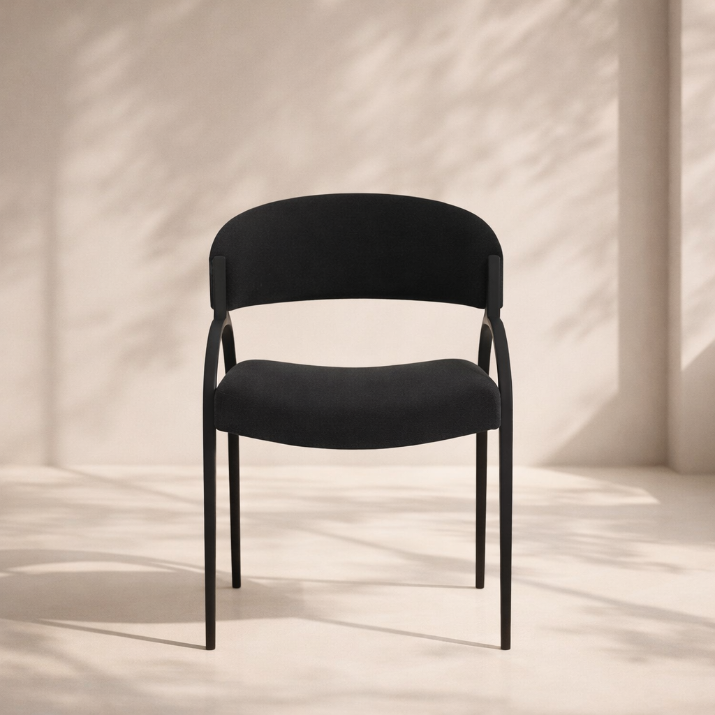 Privet Linen Textured Fabric Upholstered Dining Chair (set of 2)