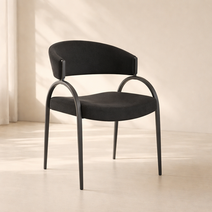 Privet Linen Textured Fabric Upholstered Dining Chair (set of 2)