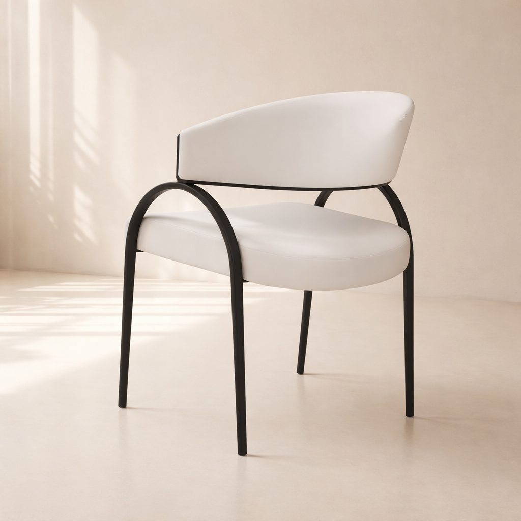 Privet Linen Textured Fabric Upholstered Dining Chair (set of 2)