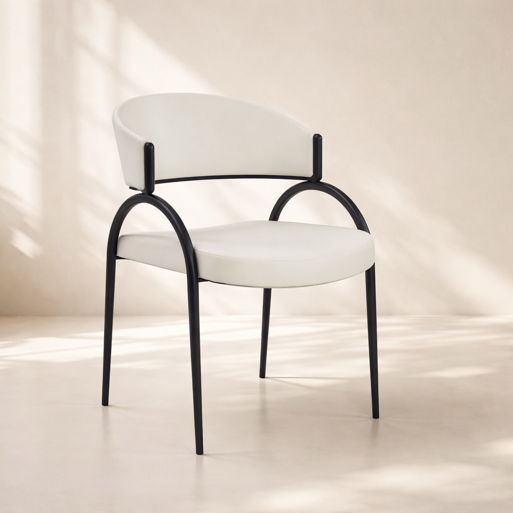 Privet Linen Textured Fabric Upholstered Dining Chair (set of 2)