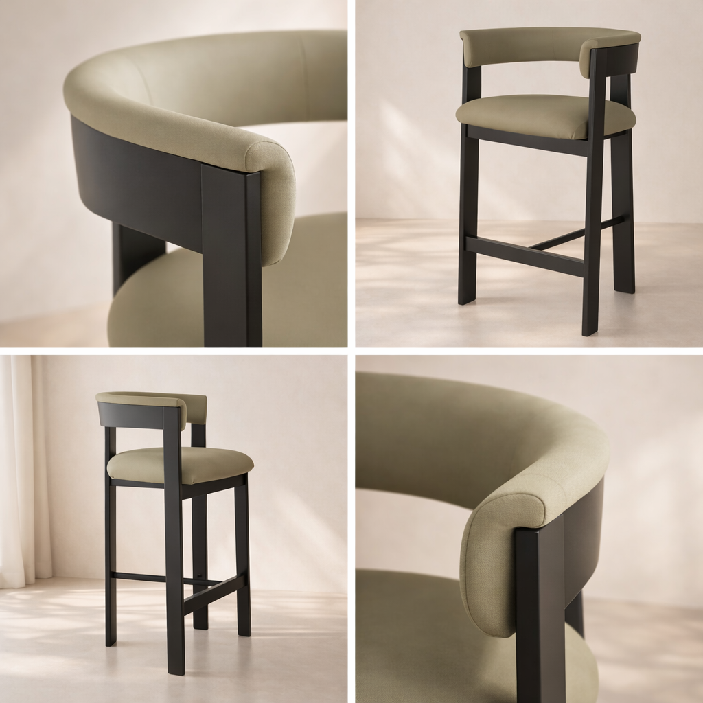 Romeo Vegan Leather Counter Stool (set of 2)