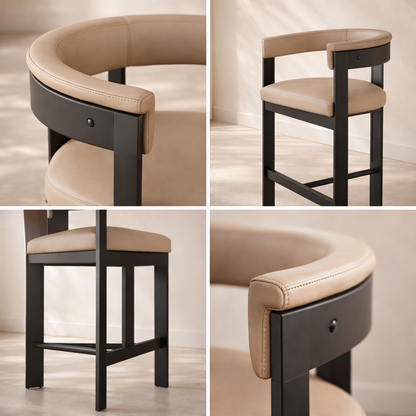 Romeo Vegan Leather Counter Stool (set of 2)