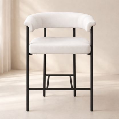 Malin Linen Fabric Counter Stool (set of 2)