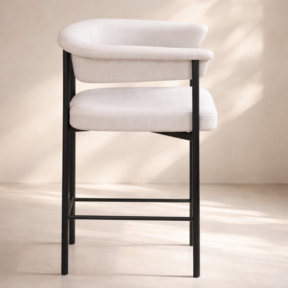 Malin Linen Fabric Counter Stool (set of 2)