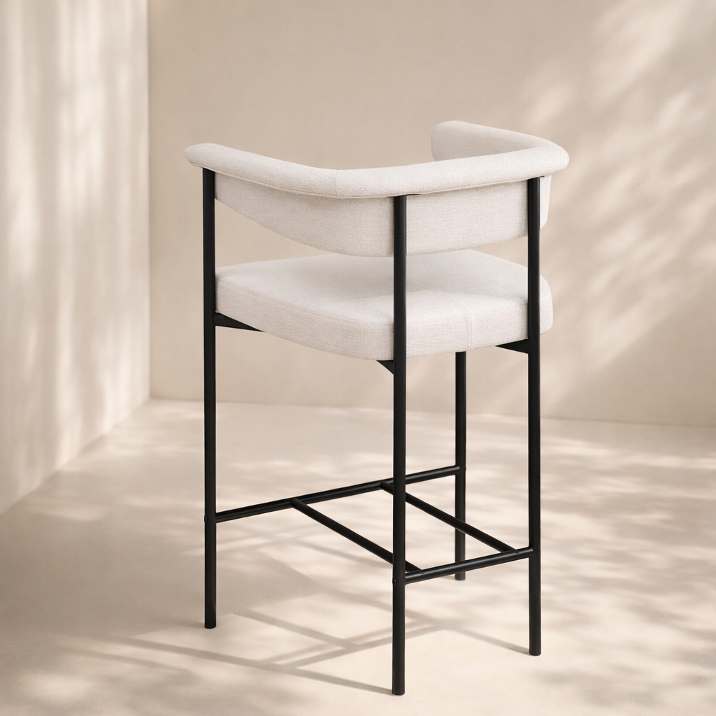 Malin Linen Fabric Counter Stool (set of 2)