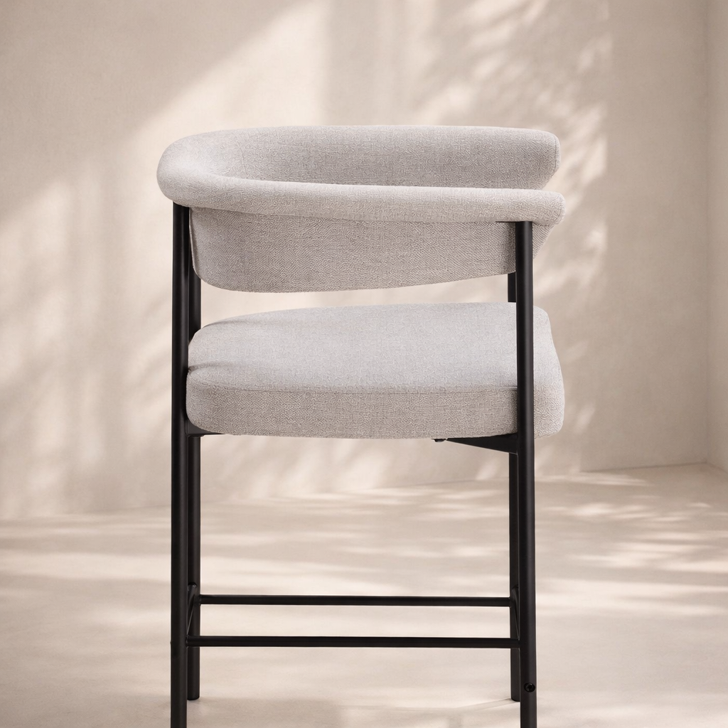 Malin Linen Fabric Counter Stool (set of 2)