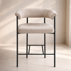 Malin Linen Fabric Counter Stool (set of 2) 