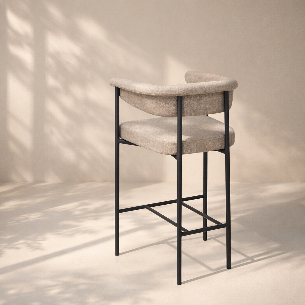 Malin Linen Fabric Counter Stool (set of 2)