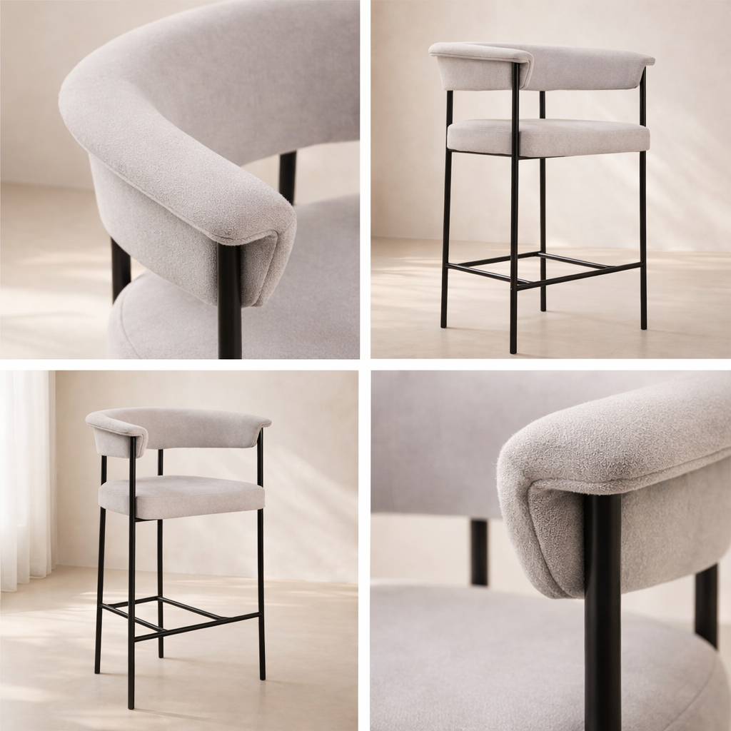 Malin Linen Fabric Counter Stool (set of 2)