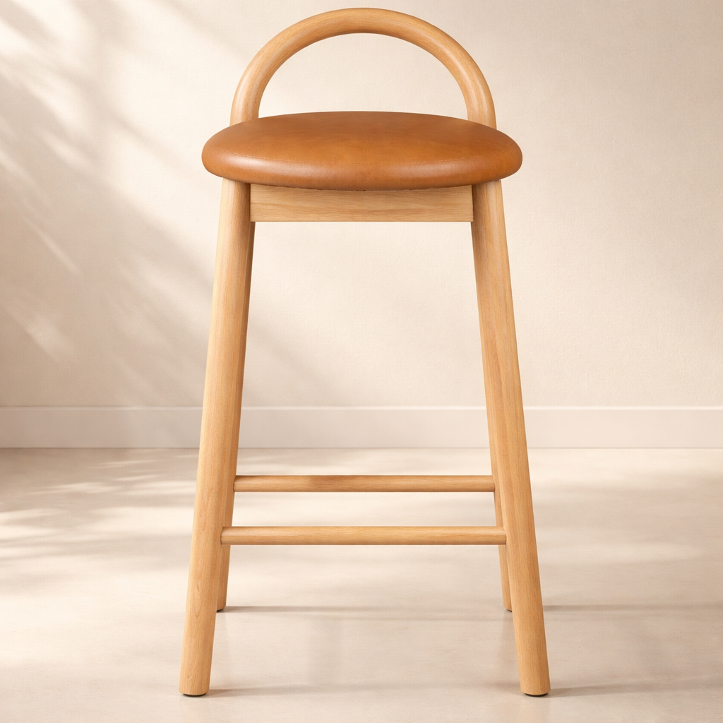 Calvin Vegan Leather Upholstered Counter Stool