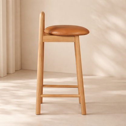 Calvin Vegan Leather Upholstered Counter Stool