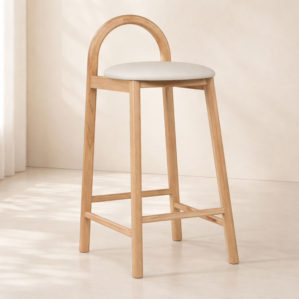 Calvin Vegan Leather Upholstered Counter Stool