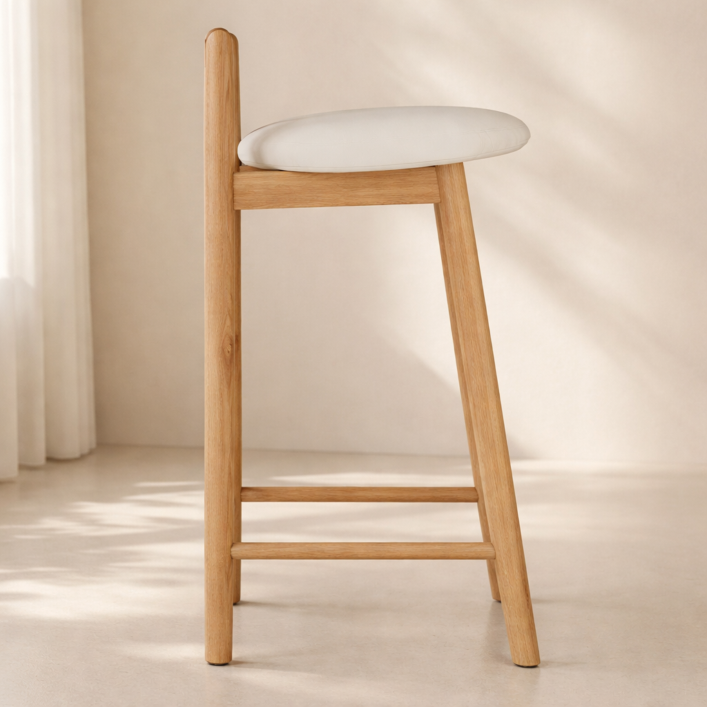 Calvin Vegan Leather Upholstered Counter Stool
