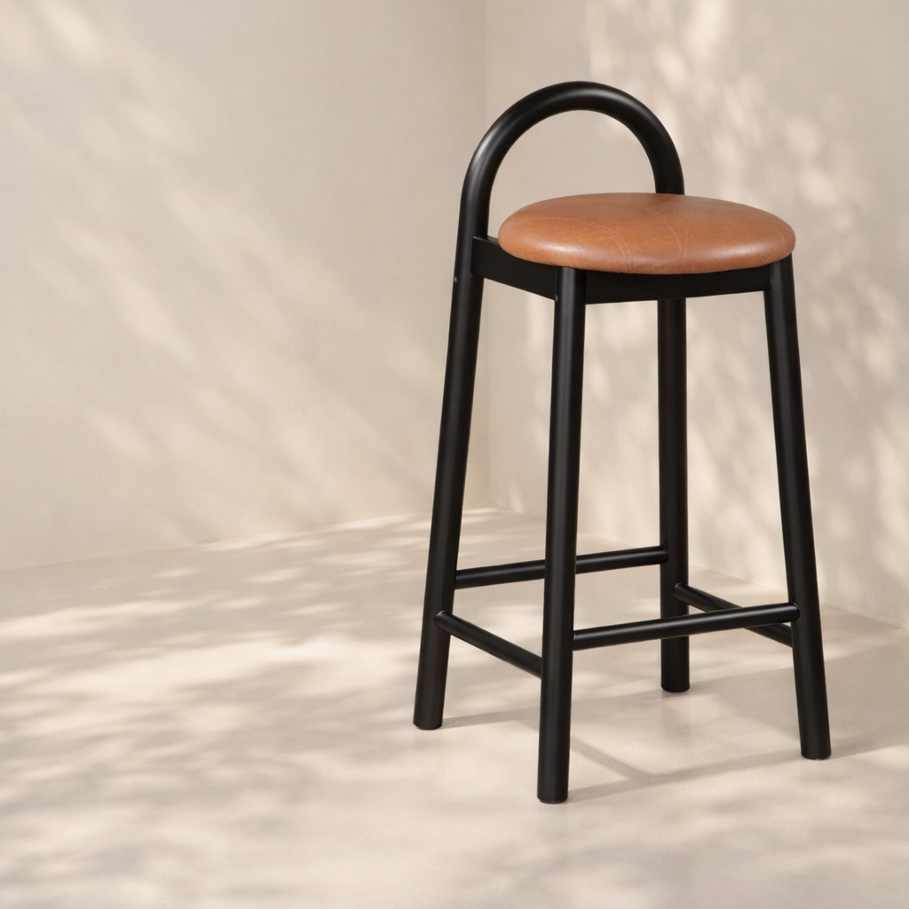 Calvin Vegan Leather Upholstered Counter Stool