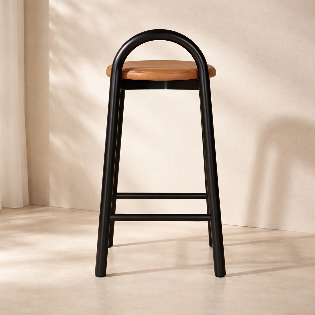Calvin Vegan Leather Upholstered Counter Stool