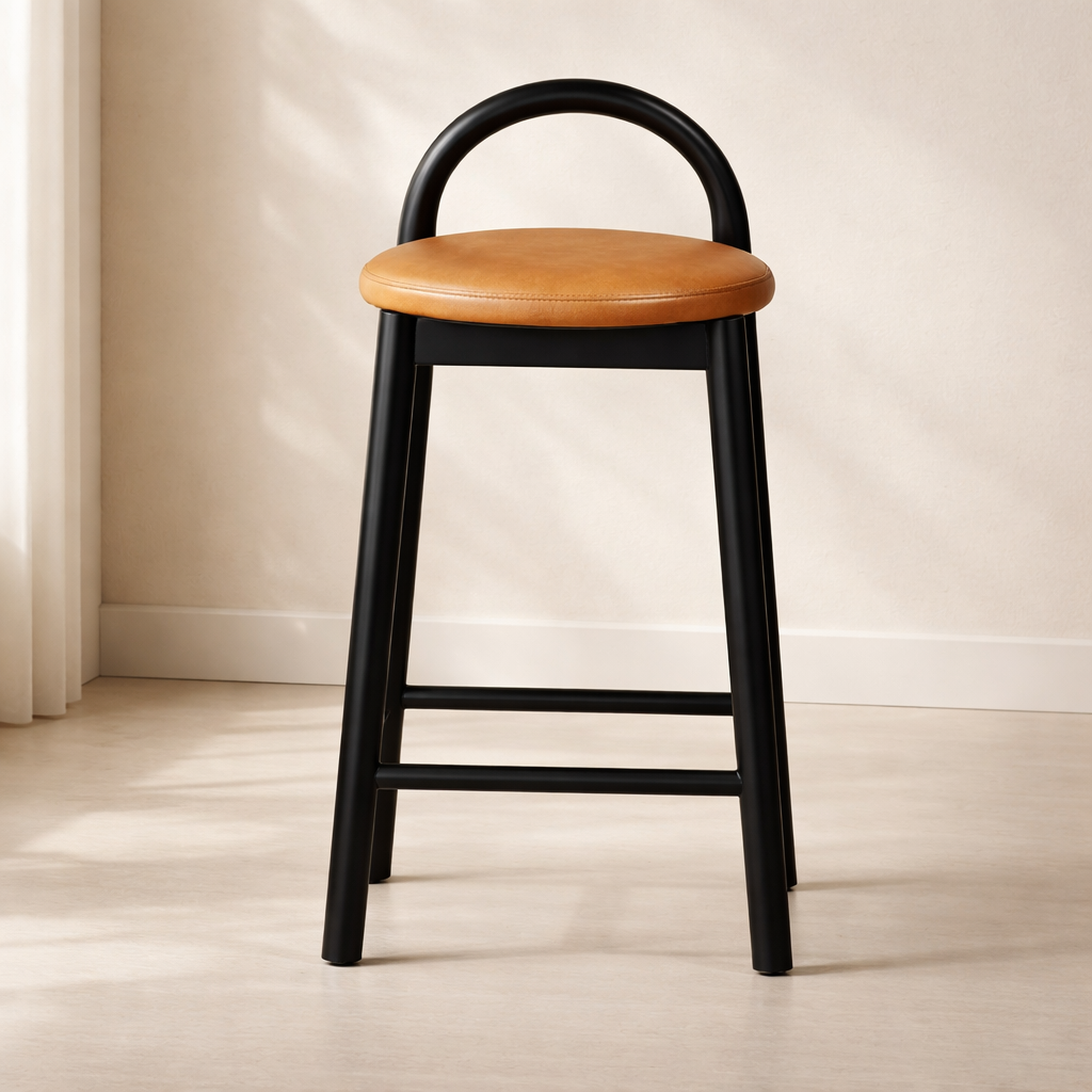 Calvin Vegan Leather Upholstered Counter Stool