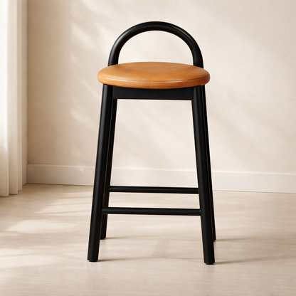 Calvin Vegan Leather Upholstered Counter Stool