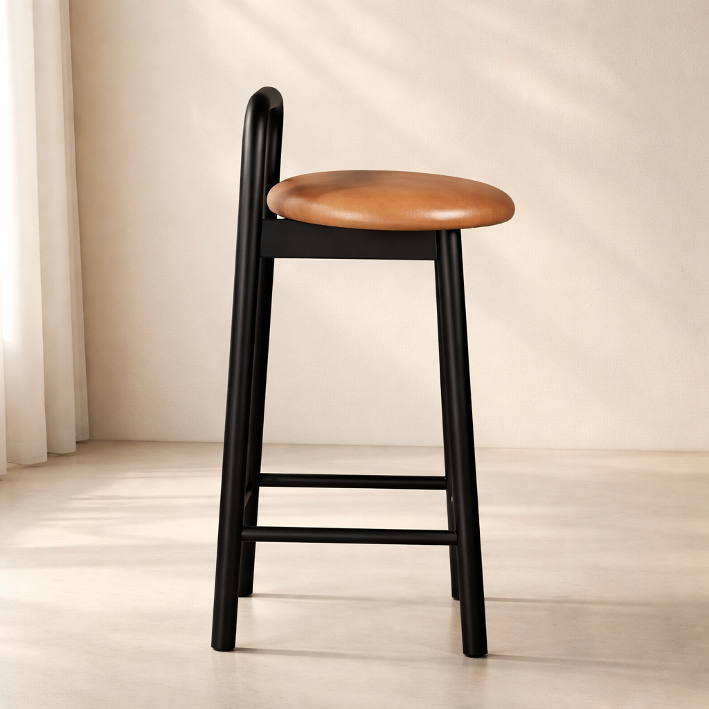 Calvin Vegan Leather Upholstered Counter Stool