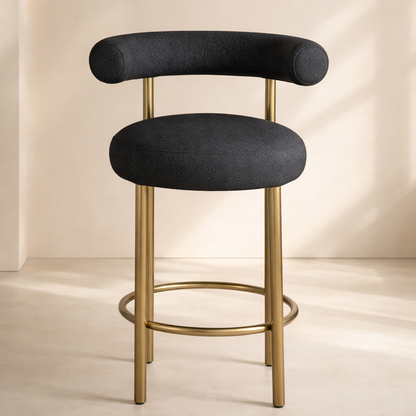 Bordeaux Boucle Fabric Upholstered Stool (set of 2)
