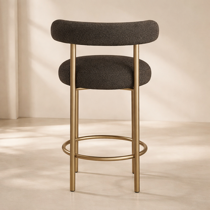 Bordeaux Boucle Fabric Upholstered Stool (set of 2)
