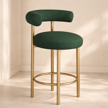 Bordeaux Boucle Fabric Upholstered Stool (set of 2)