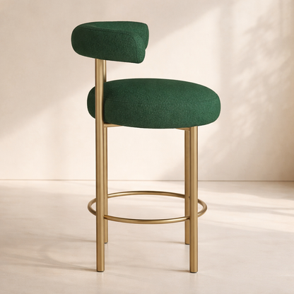 Bordeaux Boucle Fabric Upholstered Stool (set of 2)