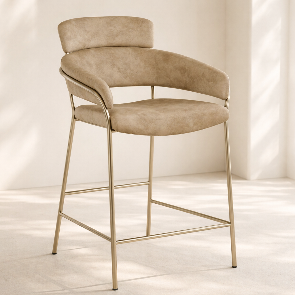 Yara Velvet Counter Stool