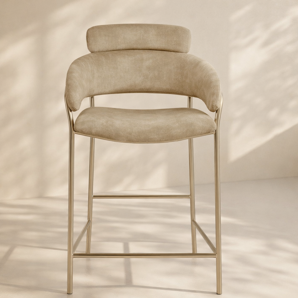 Yara Velvet Counter Stool