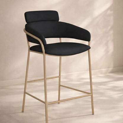Yara Velvet Counter Stool