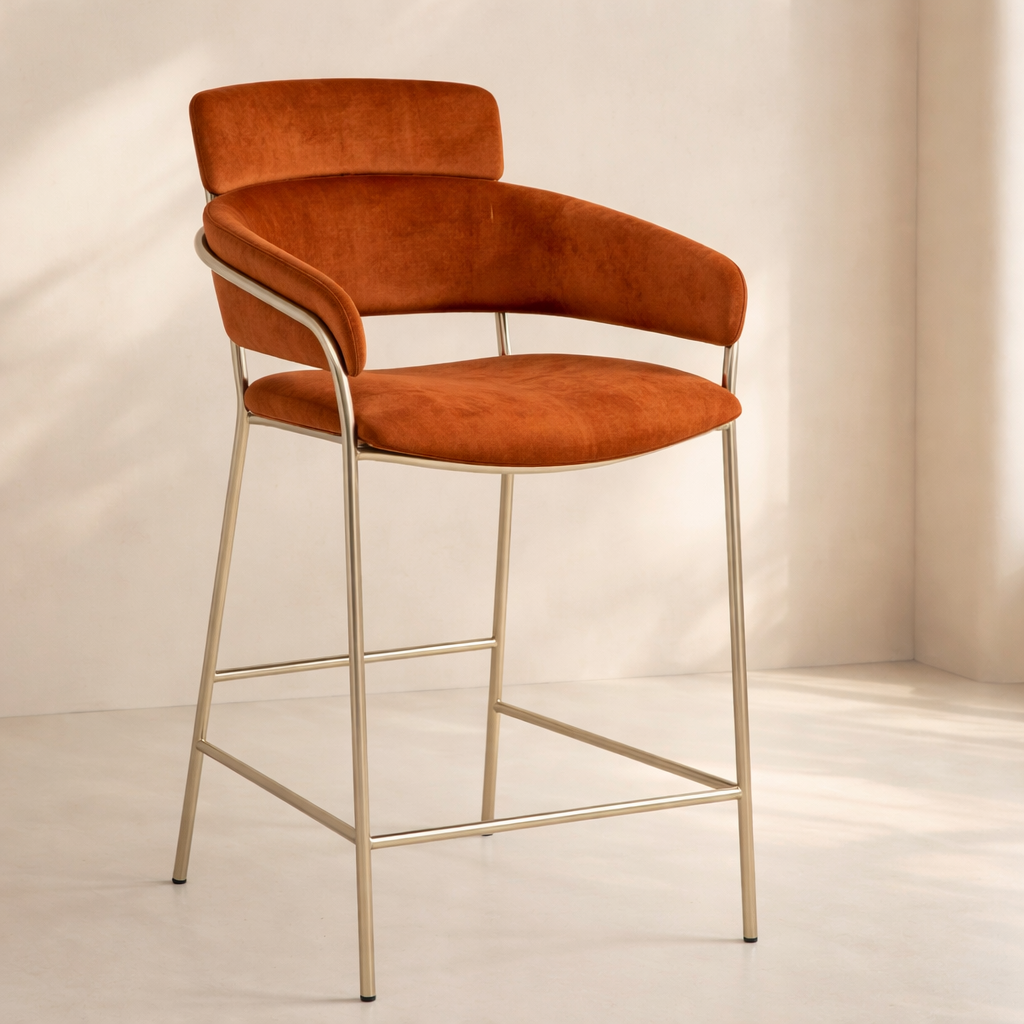 Yara Velvet Counter Stool