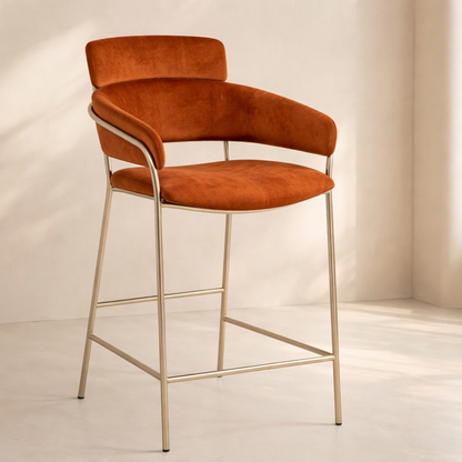 Yara Velvet Counter Stool