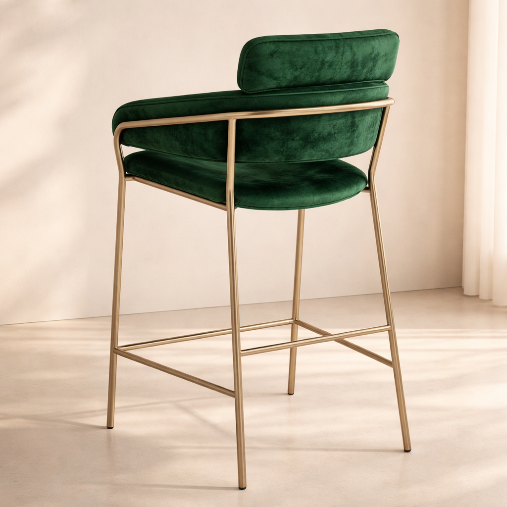 Yara Velvet Counter Stool