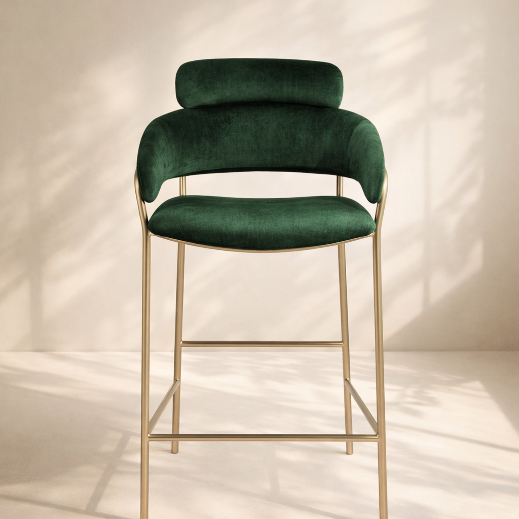 Yara Velvet Counter Stool