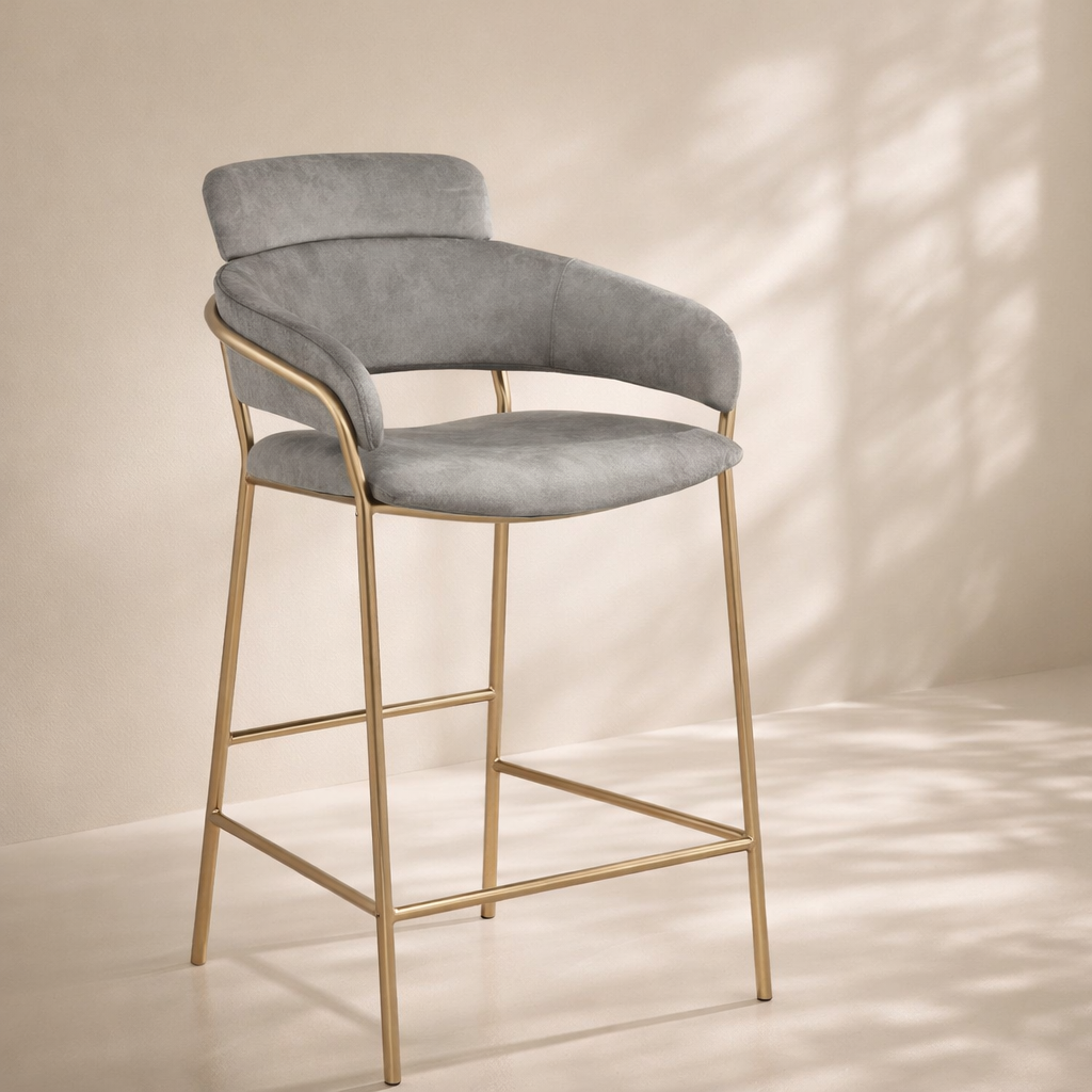 Yara Velvet Counter Stool